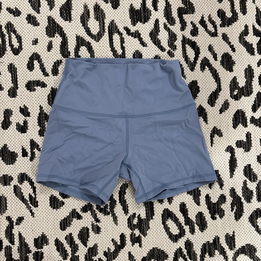 Lululemon Blue High-Waisted Athletic Shorts